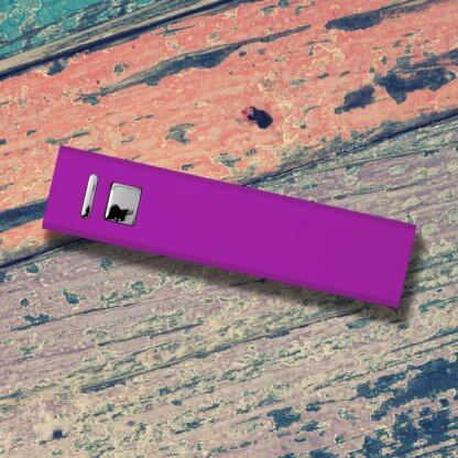 Cuboid Metal Powerbank Purple