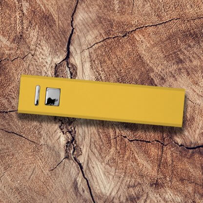 Cuboid Metal Powerbank Yellow