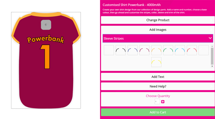 The New Customised Shirt Powerbanks Personalised Powerbank